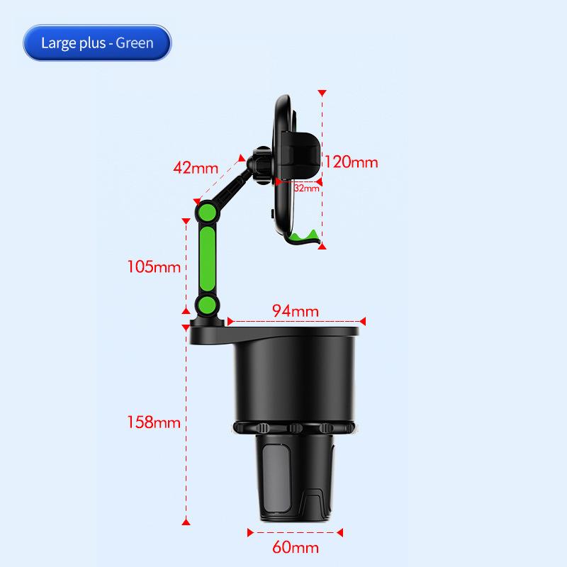 360-degree Rotating Car Cup Holder and 2 In 1 Multifunctional Mobile Phone Mount for Drink Holder and Coffee Cup Holder