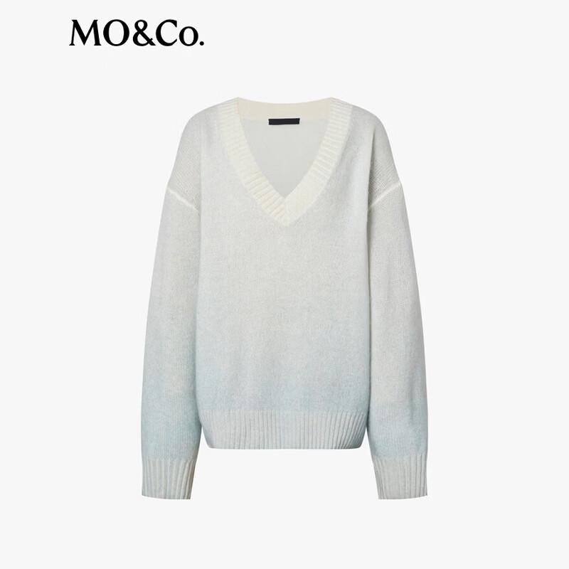 MO&Co. Women's V-Neck Gradient Knit Top