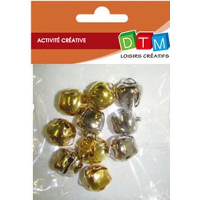 Grelot / Clochette Doré et argenté Ø 13mm 50 pièces