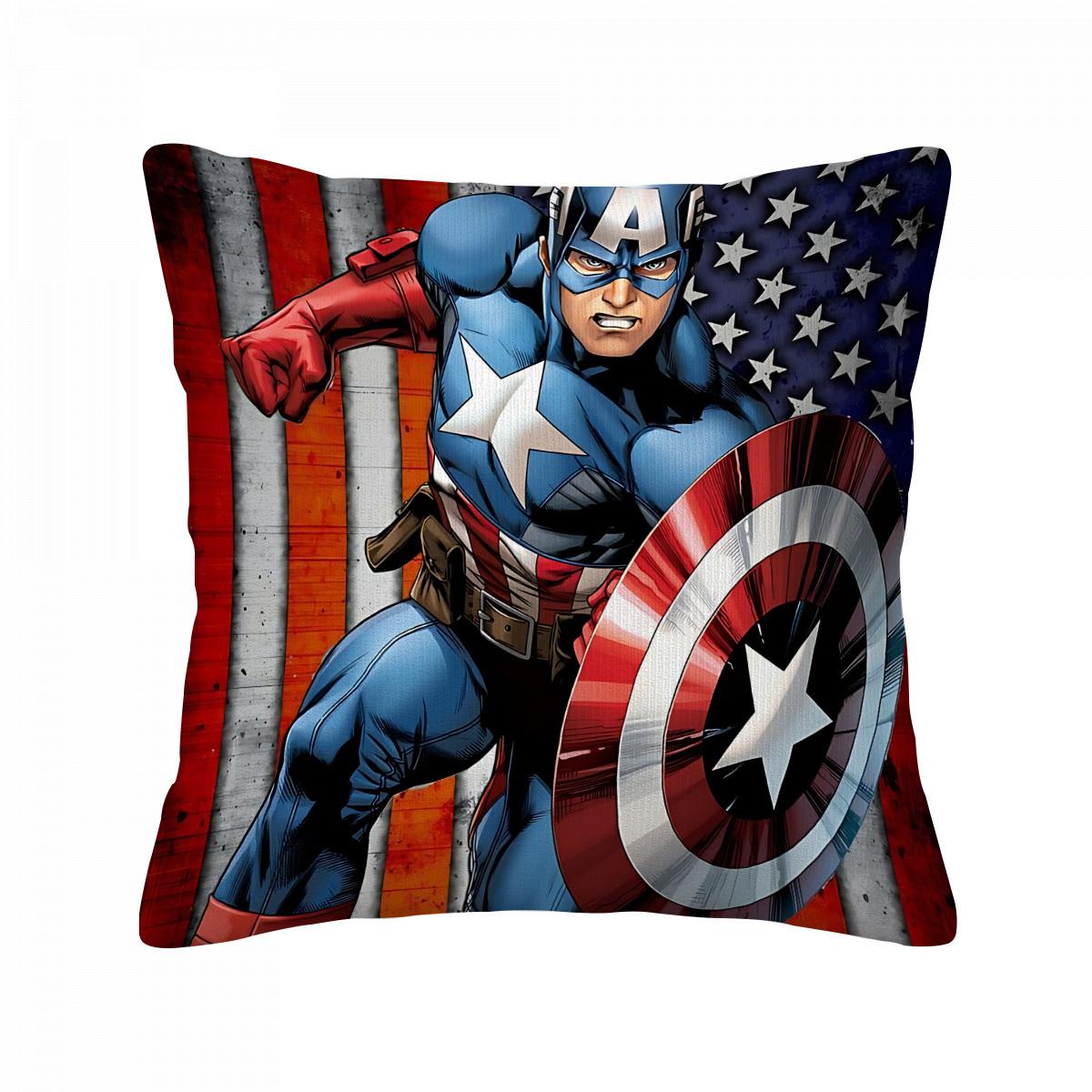 

Captain America Throw Pillow Covers for Living Room Cushions Personalized Gifts Home Decorations Interior Decoration Sofa Cover 30cmx30cm