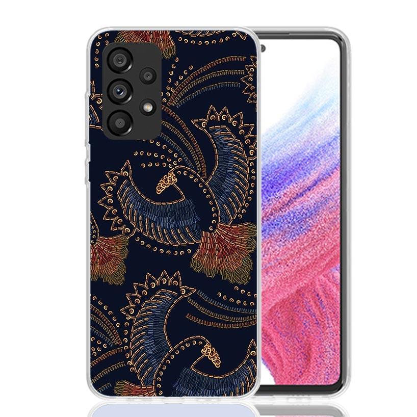 

African Style Fabric Pattern Phone Case For Samsung Galaxy A17 A16 A14 A15 A13 A57 A56 A54 A55 A53 A37 A36 A34 A35 A33 A26 A24 A Samsung A05S