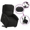 Electric Recliner Chair with Rising Function Black Fabric