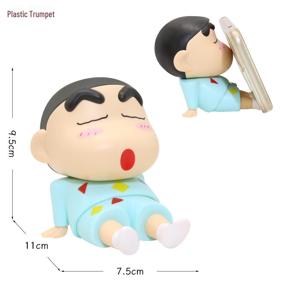 Crayon Shin-chan Rotatable Pajamas Phone Holder & Desktop Decor Toy Model