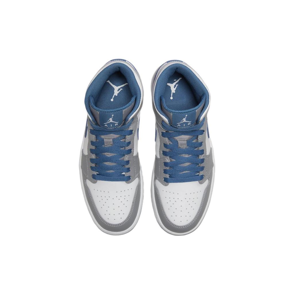 Pánske tenisky Air Jordan 1 Mid Cement True Blue Šedá Cementovo-šedá Biela DQ8426-014