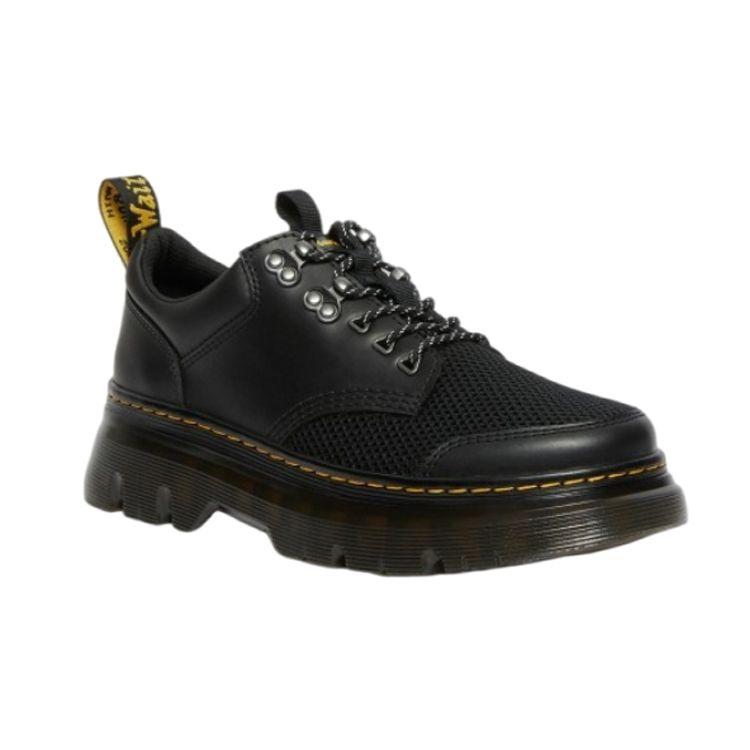 Dr. Martens Leather Mesh Lace-Up Low-Top Casual Shoes Unisex Casual Shoes Black 27393001