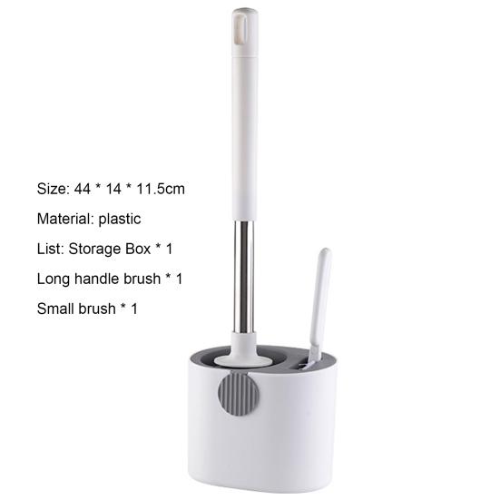 1 Set Toilet Brush Easy To Use with Base Universal Extended Grip Wall-mounted Cleaning Brush for Home