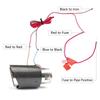 Universal Auto Modifizierte Auspuffspitze Rohr LED Rot/Blau Licht Auslass Auspuffrohr Schwanz Throat Schalldämpfer Turbo