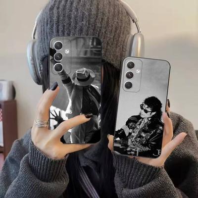 Etui Na Telefon M-Michael J-Jackson Do Samsung S25,24,21,22,23,20,S30,Ultra,Plus,Fe,Lite,Note,5G Czarne Miękkie