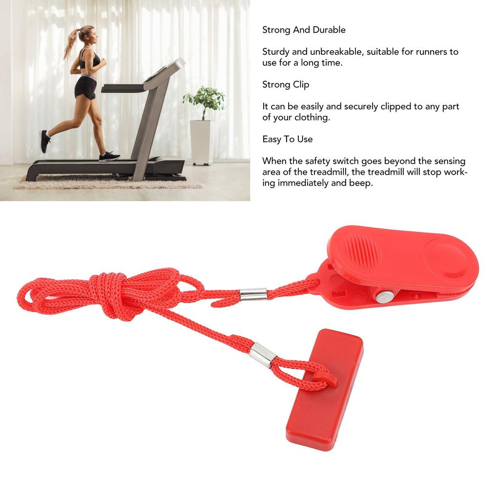 2PCS Universal Treadmill Magnetic Lock Treadmill Emergency Stop Switch Wire Clip Lock Start Key