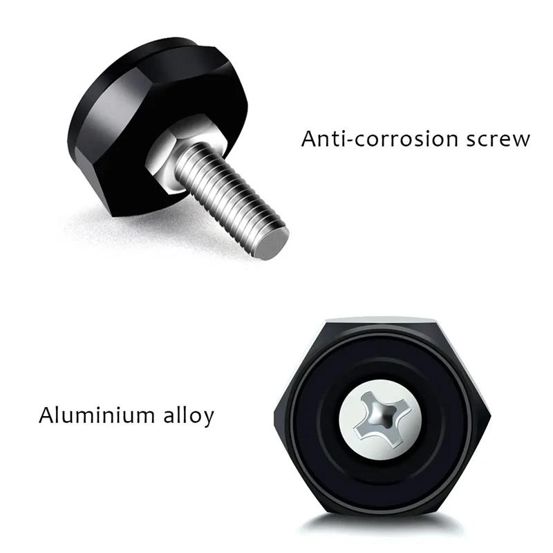 4pcs/set Car USA Italy Germany British Flag Metal Screws License Plate Bolts Auto Universal Car Accessories For VW BMW