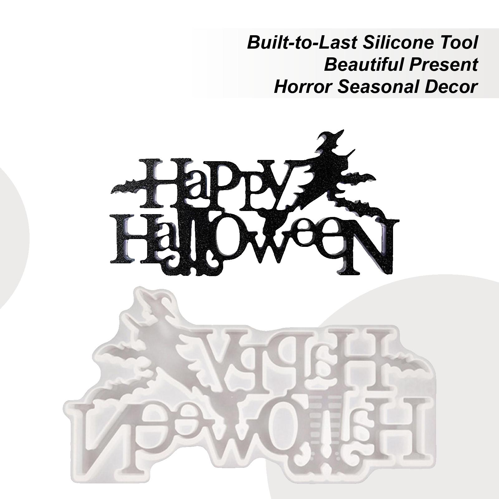 

Happy Halloween Silicone Molds Happy Halloween Letter Door Sign Molds Epoxy Resin Crafts Making Aid For Candles Cement Clay China Mainland
