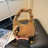 Faux Suede Solid Color Sewing Square Bags 2026 Winter Water Proof Exquisite Design Crossbody Bags Daily Leisure Women's Handbags