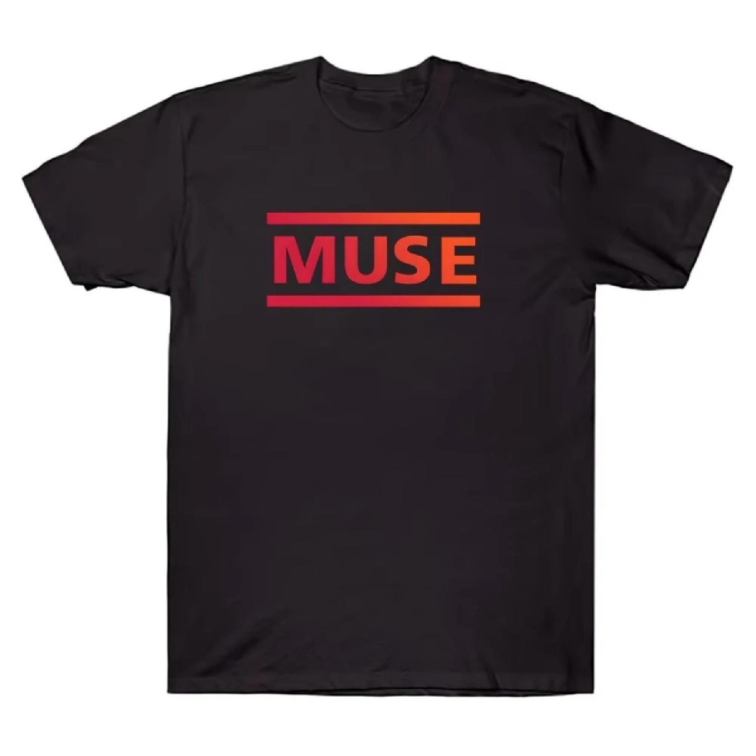 

Muse Music Rock Band World Tour Pure Cotton T Shirt High Quality Street Versatile 2025 Summer Fashion Men T-shirt Women Clothing XXXXXL чорний