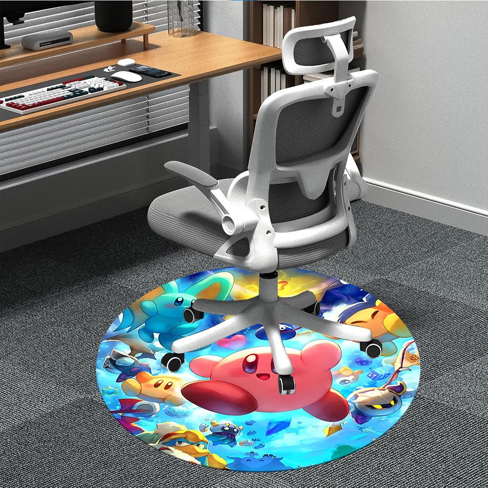 

1pc Kirby Pokémon Office Round Area Rug, Under Office Chairs Bedroom Living Room Home Decor a1016274 80cm by 80cm