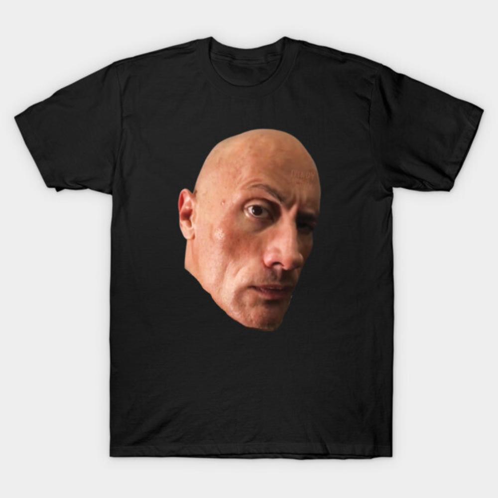 Men Women Cotton T Shirt Dwayne Johnson The Rock Funny Meme Print Casual Daily Wear Streetwear
