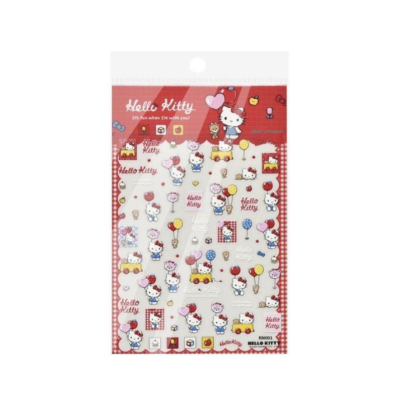 

Sanrio Hello Kitty Наклейки для ногтей Самоклеящиеся наклейки Украшение для нейл-арта Дизайн для DIY маникюра красный