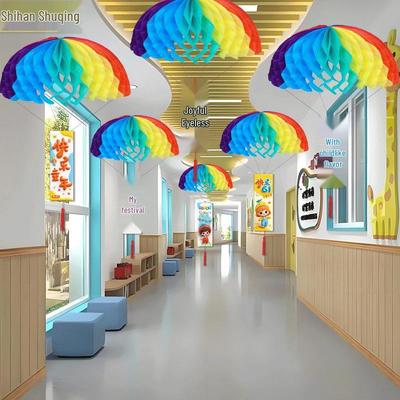 Children's Day Classroom Ceiling Decorations Hanging Pull Flags