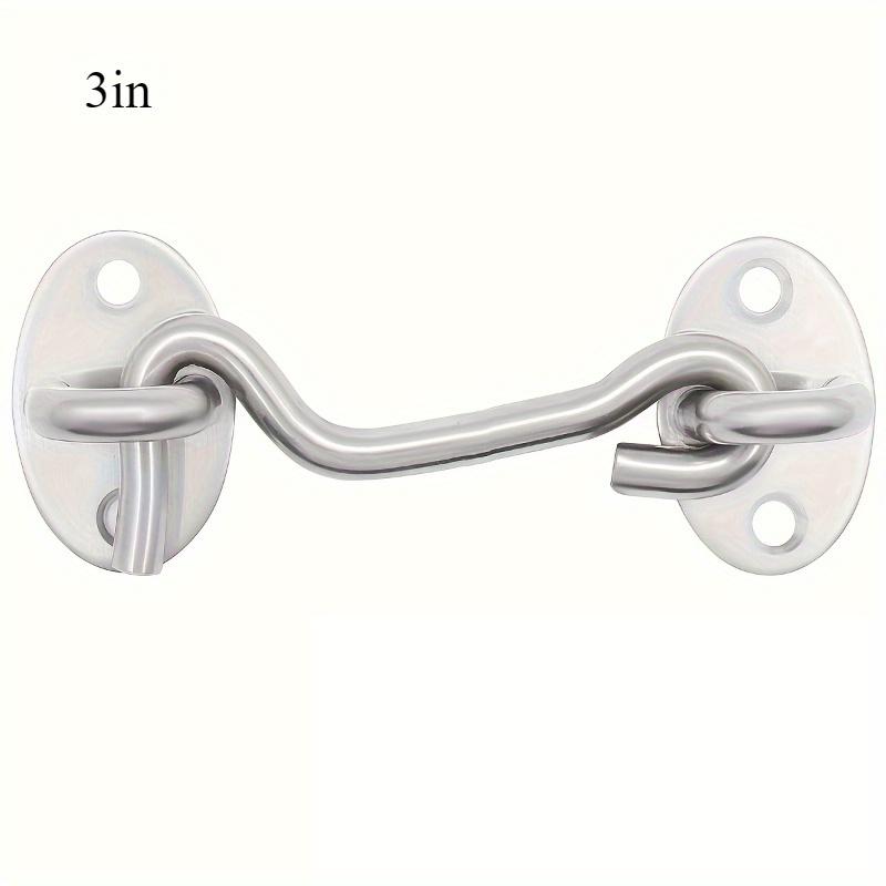 

1 шт. Замок для двери из нержавеющей стали - 3-дюймовая прочная защелка для ворот с винтами, матовая отделка, механическая ручка для раздвижных дверей, ворот и промышленного использования 3in