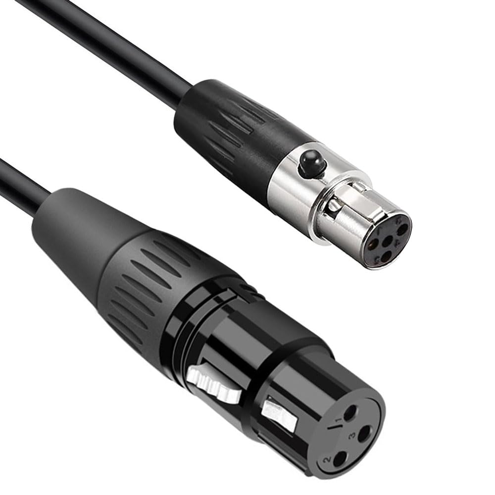 

ipovoq 4-контактный Mini XLR к XLR Кабель, 4-контактный Mini Canon (TA4F) Кабель-конвертер Canon (мама) - , 1 м, бескислородная медь, замена для Shure WA310,