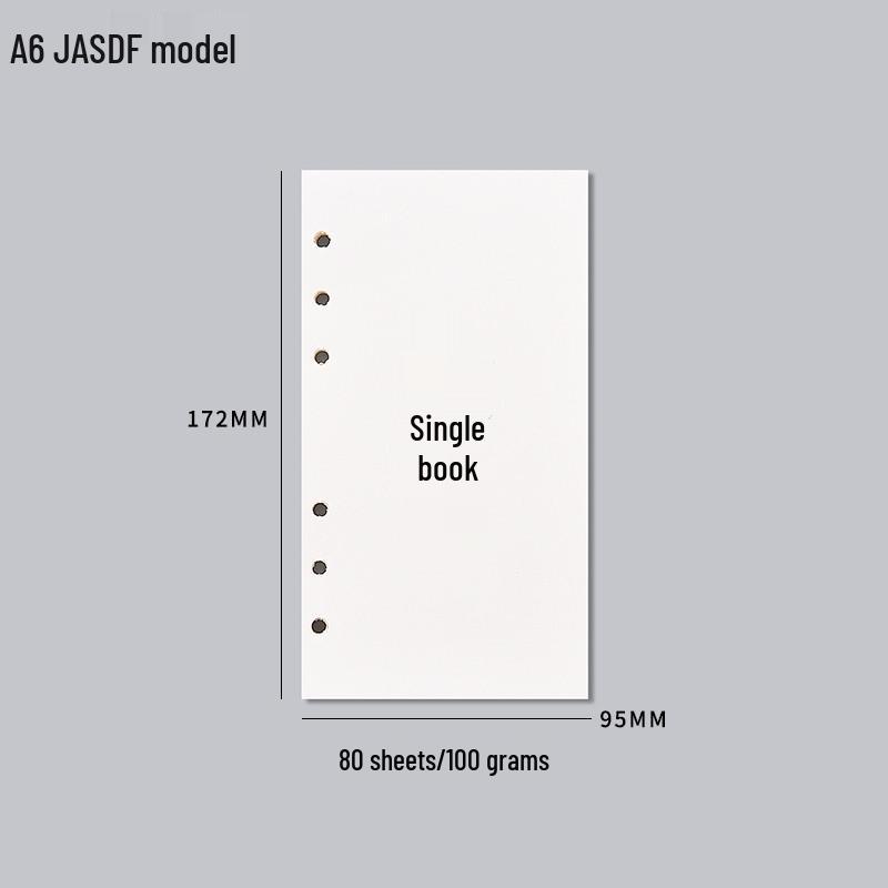 A5 Loose-Leaf Detachable Error Notebook with 6-Hole A4 Paper, Clip-On Shell, and A6 Inner Page Buckle Ring.