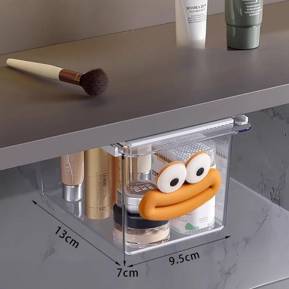 Pull-Out Drawer Style Storage Box PP Makeup Cotton Organizer New Storage Shelf Desktop Storage