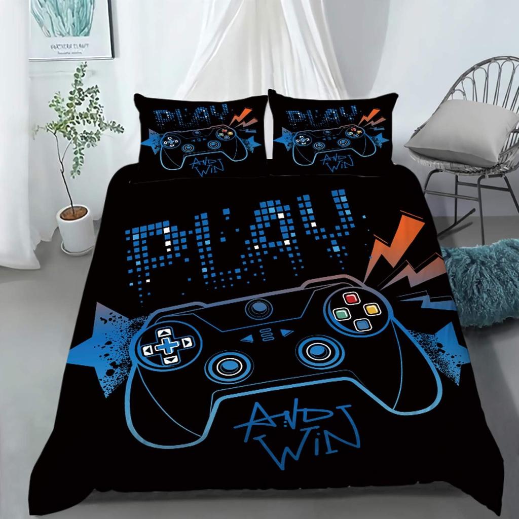 Gamepad Digital Printing Three-Piece Set, Home Textile Four-Piece Set, Quilt Cover, Bed Linen, Bedding