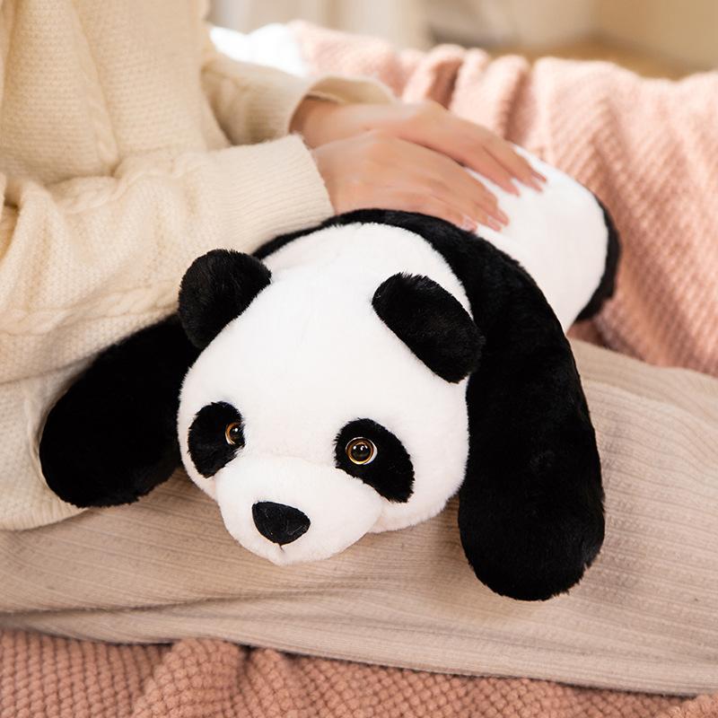 

Имитация куклы панды, милая детская утешительная плюшевая игрушка, черно-белая кукла животного, подушка для сна с куклой, подарок 39Cm (no particles)