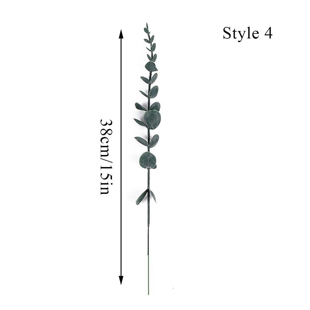 

Fake Eucalyptus Leaf Artificial Green Plant Flowers Simulation Indoor Home Decor Silk Flowers Stem Outdoor Props Wedding