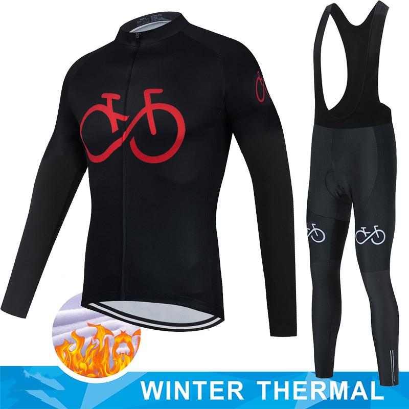 Winter Thermal Fleece Cycling Jersey Bike Men Triathlon Termal Clothing Sets Bicycles Cycle Mtb Man Long Sleeve Clothes 2026 Bib