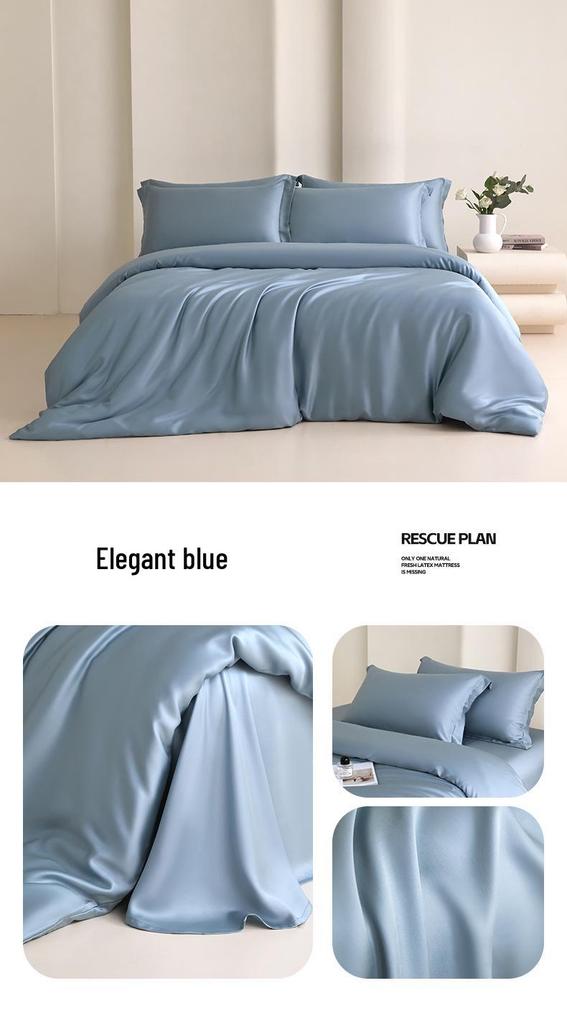 Summer Cooling Tencel Lyocell Ice Silk Bedding Set (4-Piece)