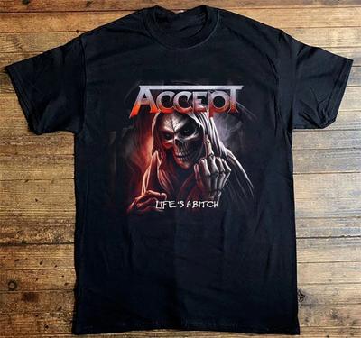 Rare Collection Accept Life's A Bitch Short Sleeve Black All Size Shirt OM27