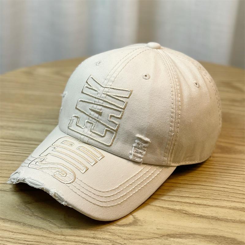 Hat Women's Spring and Autumn Korean Style Trendy Letter Embroidered Baseball Hat Fashionable Casual Baseball Hat Men Street Hip Hop Hat Young Man