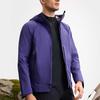 Fila Explore Series Classic Brand Letter Logo Casual Simple Solid Color Basic Hooded Woven Jacket Men Jackets Dark-Purple A11M517713F-DP