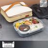 Piano Black 316 Stainless Steel Insulated Lunch Box with 5 Compartments