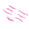 7pcs Fake Mustaches Novelty Cosplay Costume Beard for Birthday Halloween Party Pink