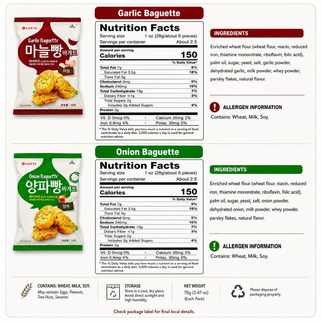 Rusk Francese Lotte 70g, 2 gusti | Presenta Texture Croccante, Ricco Sapore Burroso, Snack Pratico