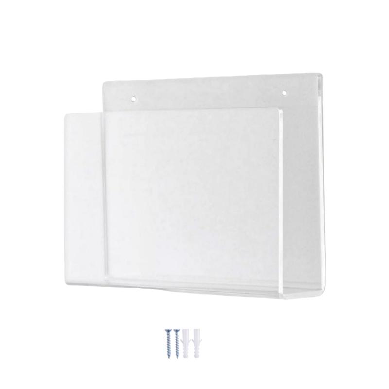 Acrylic Wall Mount Magazine Rack for Home and Office Storage with Minimalists Designs