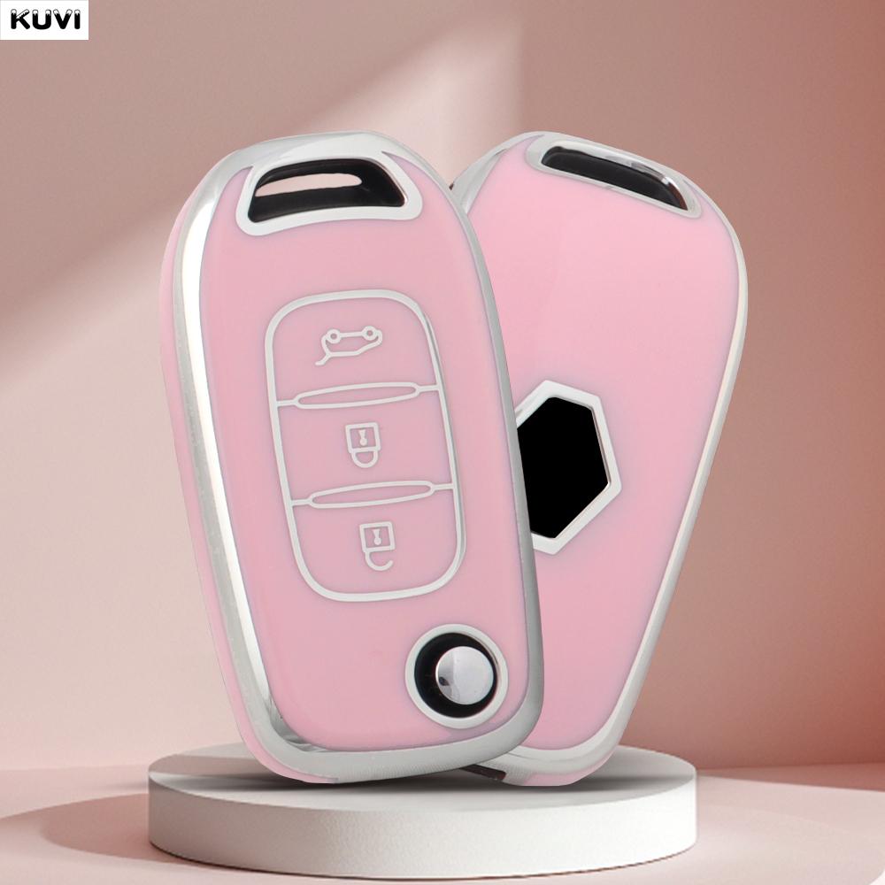 TPU Auto Flip Schlüsselanhänger Hülle Gehäuse Remote Gehäuse Passend für Renault Kadjar Captur Megane Sandero Stepway Logan Clio 5 Arkana Kwid
