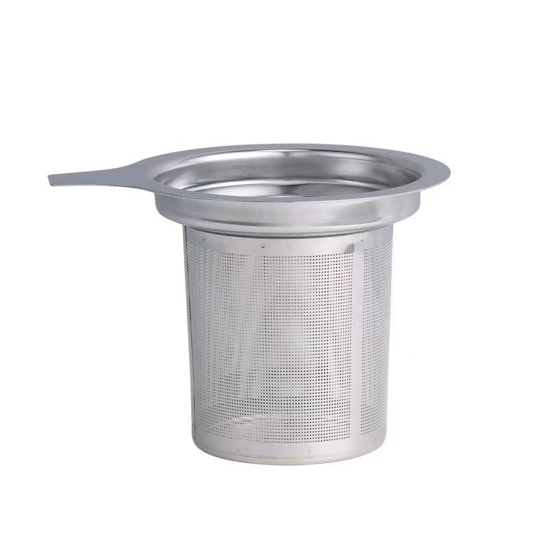 304 Stainless Steel Single-Ear Tea Infuser with Handle & Mesh Filter