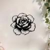 1pc Rose Metal Wall Art, Romantic Rose Sculpture Mural, Valentine Gift, Wedding Decor, Rustproof Wall Decor for Bedroom, Garden Fence