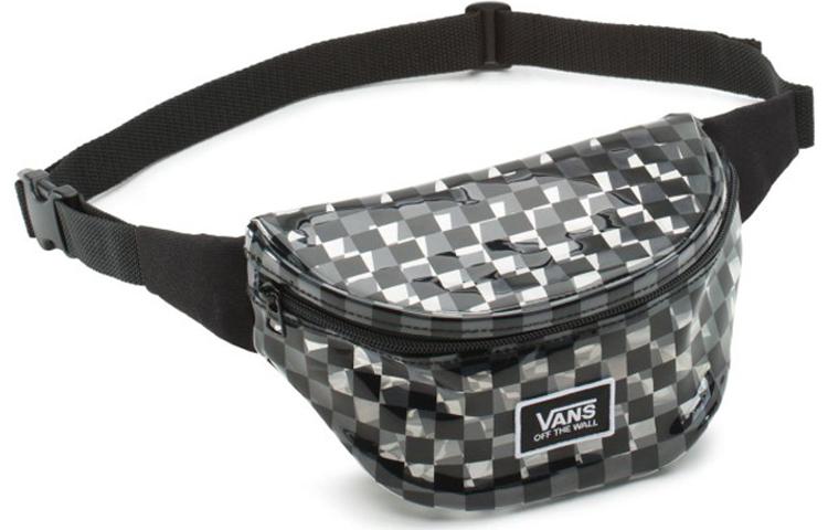 Сумка Vans PVC Crossbody, Поясная сумка унисекс Черно-белая VN0A3Z7NBKC