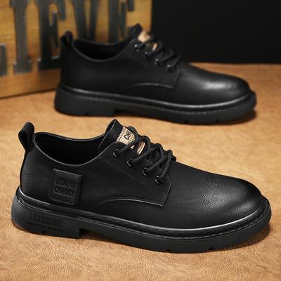 Heren Formele Casual Schoenen Studenten Dikke Zool Vetersluiting Ronde Neus Antislip Comfortabel Zakelijk Buiten Alles-match Herenschoenen