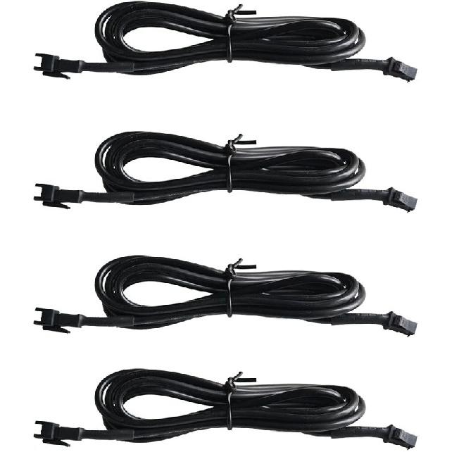 4 PCS 60 inch Extension Cords for Use with 5050 LED SMD RGB NEON Accent Kits for LED Motorcycle ATV Car Light Multi-Color Neon Strip