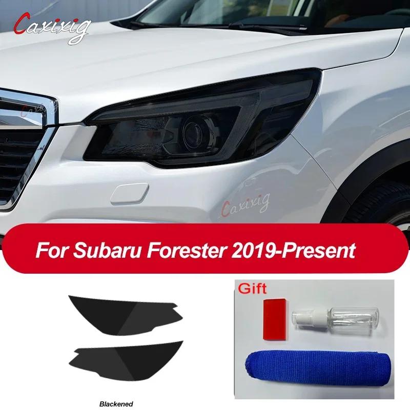 Für Subaru Forester   Zubehör 2 Stück Auto Scheinwerfer Schutzfolie Scheinwerfer Restaurierung Transparent Schwarz TPU Aufkleber