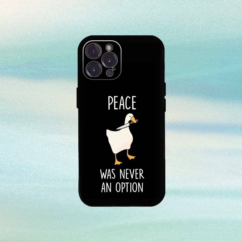 

Cute Goose Cartoon Phone Case For iPhone17,16,15,14,13,12Plus,Pro Max,XS,5G Soft Silicone Black Cover iPhone17air