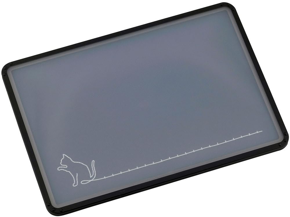 

Shimomura Kihan Cutting Board with Black Cat Design in for and Cute Cat 47125 [Made Japan] Double-sided, Vegetables, Meat, Fish, Lightweight, White,