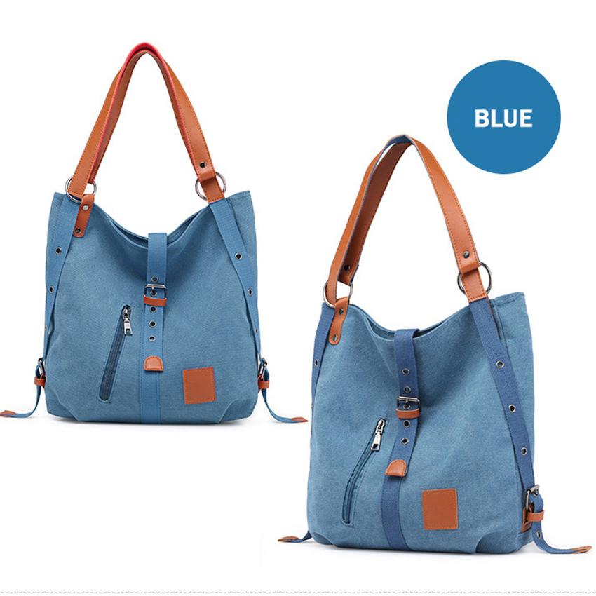 Canvas Women Shoulder Bags High Quality Multifunction Women Back Pack For Students School Travel Bags Large Capacity