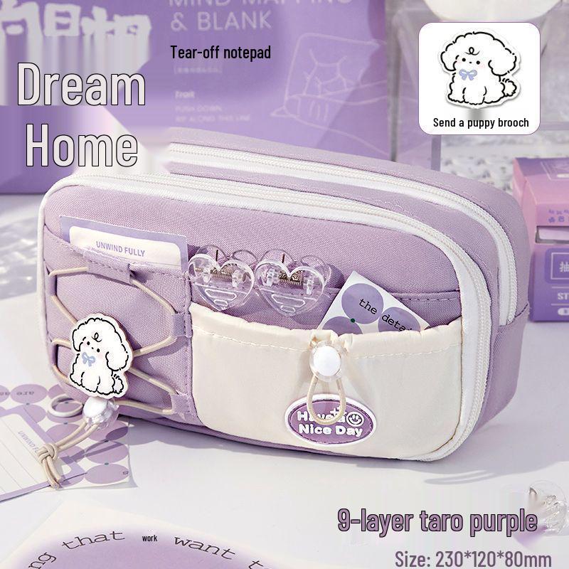 Large Capacity Cute Pencil Case for Girls - Perfect for Elementary To High School Students