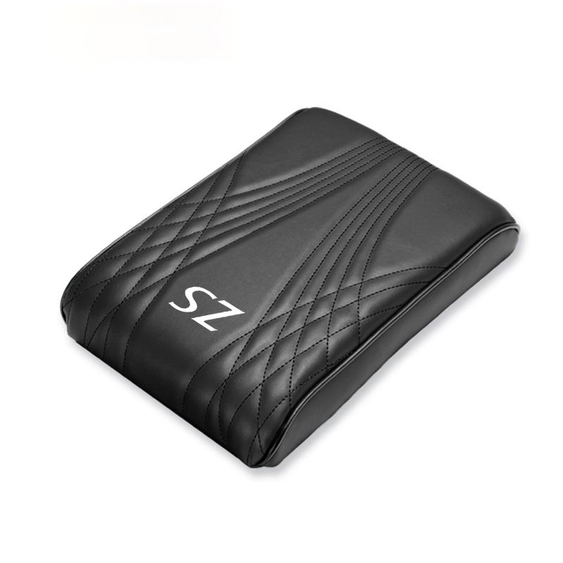 Car Center Console Armrest Box Height Pad with Storage Bag For MG ZS Auto Armrest Pad Elbow Support Armrest Cushion Accessories ZS-A-Black