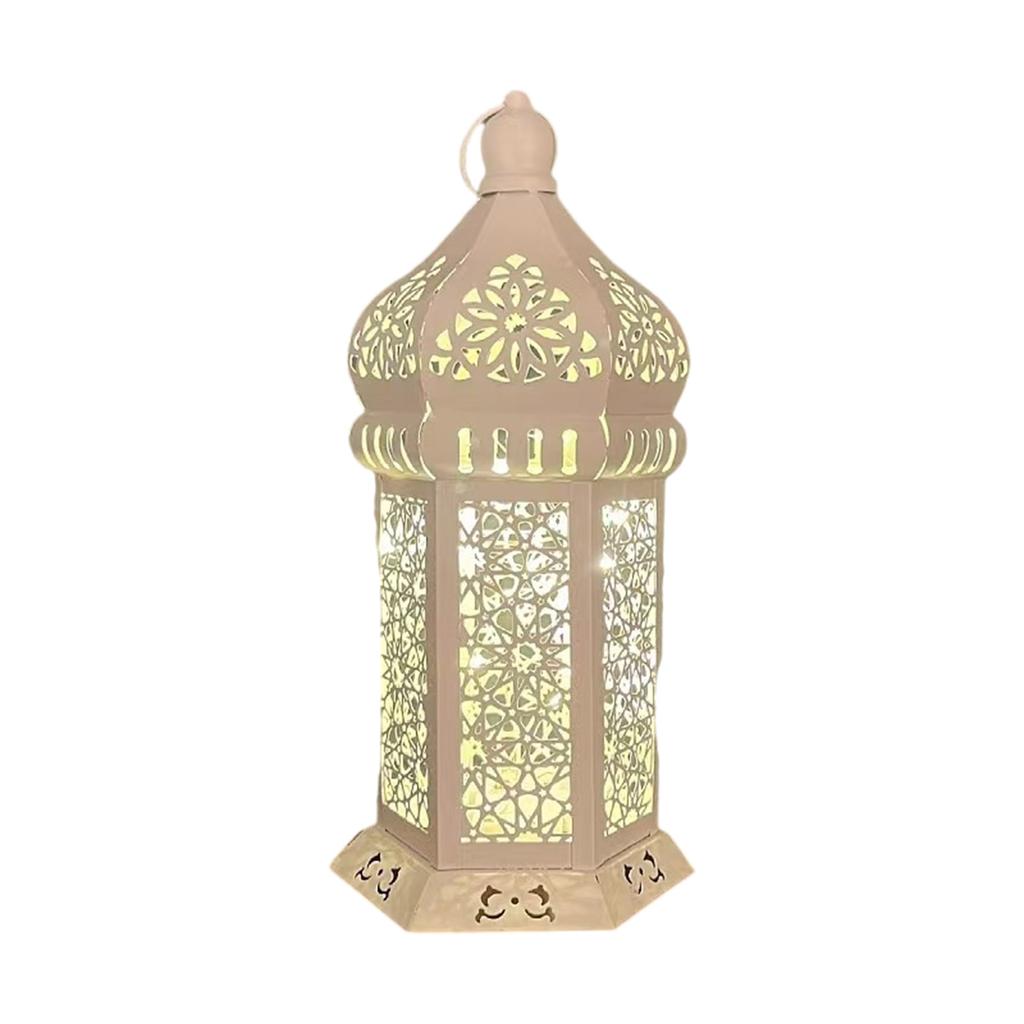 Floor Standing Candle Holder Handmade Iron Moroccan Type Wind Lantern for Ramadan Home Decoration and Celebrations